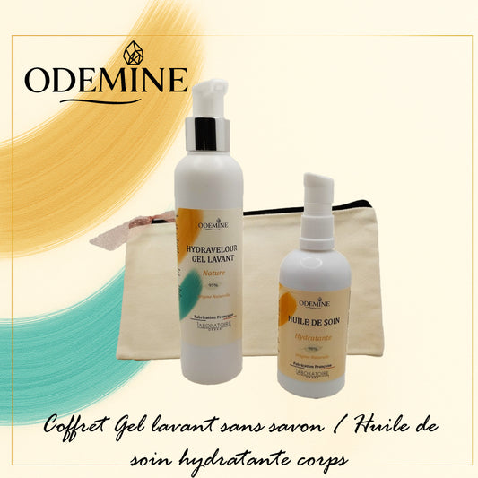 Coffret gel lavant sans savon / Huile de soin hydratante corps